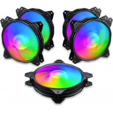 upHere 120mm RGB LED High Airflow FAN 5-Pack,PF1206-5